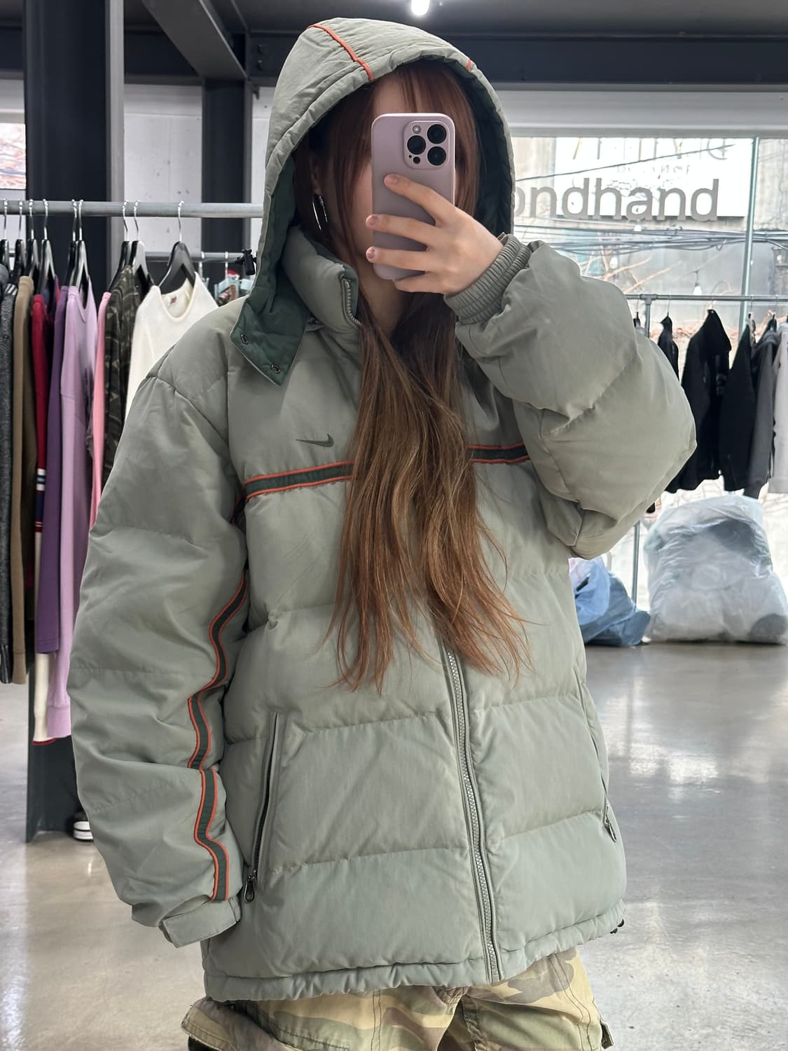 나이키 00s 스우시 피스타치오 패딩 상품이미지1