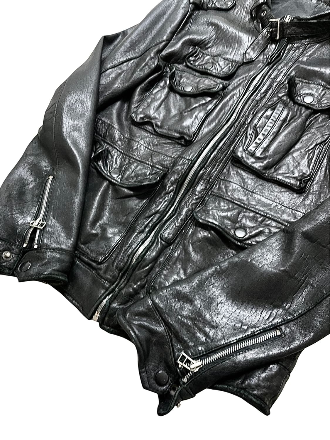 ITALY Sheepskin 벨티드포켓레더자켓 양가죽디올에디슬리먼st 상품이미지3