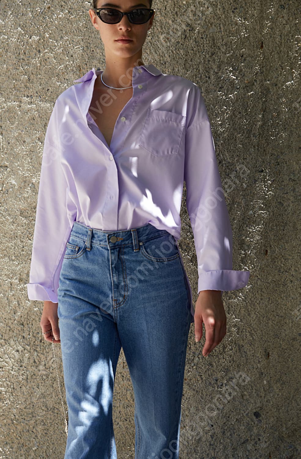 오르ORR 에어박스셔츠 라벤더S  상품이미지7