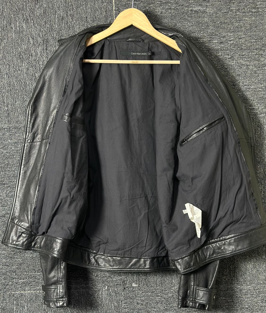 Calvin Klein 가죽 자켓 블랙 L 상품이미지3