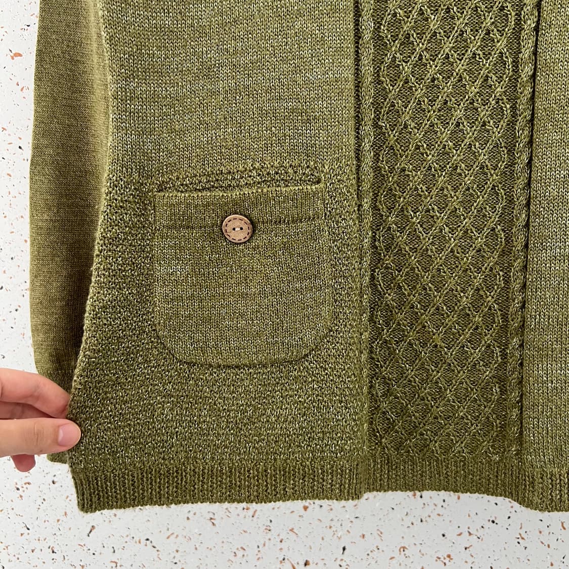 빈티지 프릴 넥 포켓 니트 상품이미지6