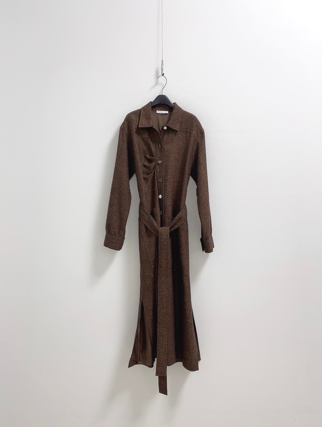 레지나표 벨티드 버진 울 린넨 원피스 상품이미지4