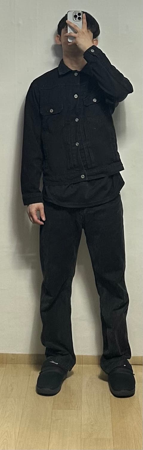 유니폼브릿지 흑청 데님 트러커자켓 상품이미지5