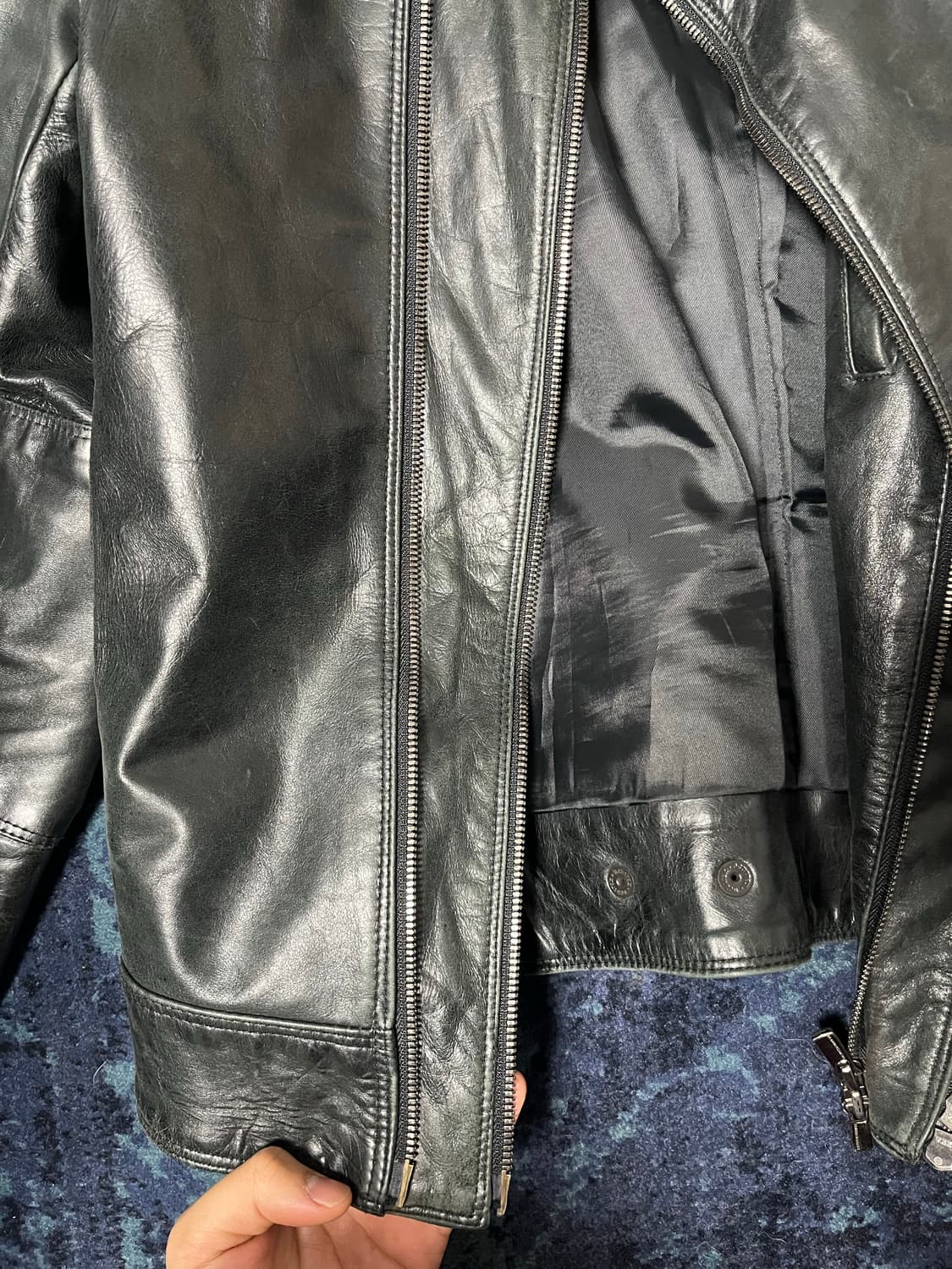 BLACK BARRETT 카우레더자켓 상품이미지7