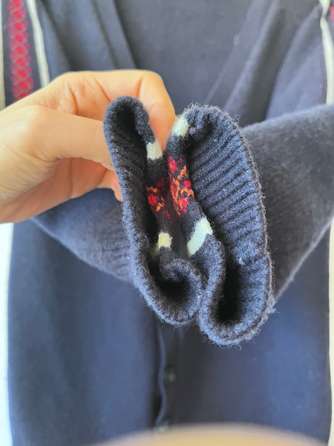 오니츠카타이거 & 안드레아 폼필리오 여성 네이비울혼방가디건 상품이미지5