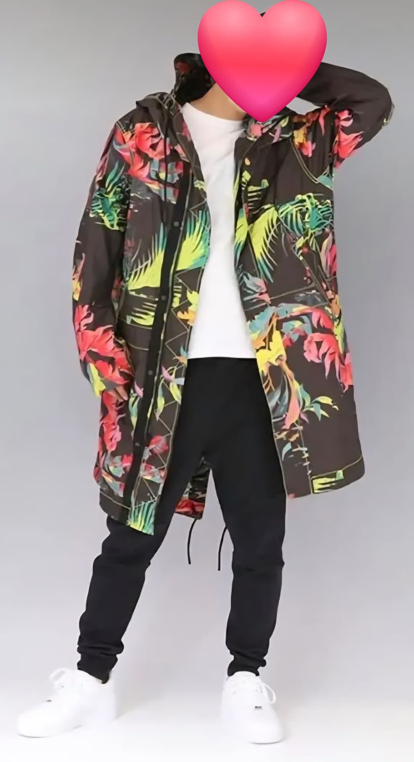 나이키 롱 후드 바람막이 M  플로랄 AOP 파카자켓 MM51 상품이미지7