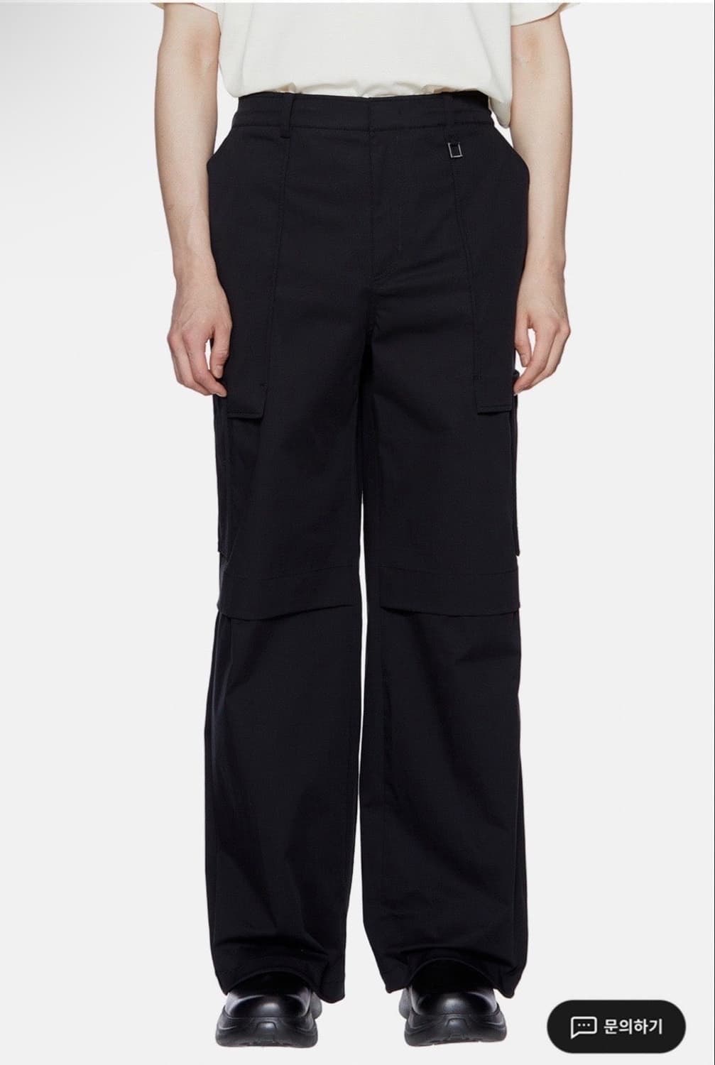 [48] 우영미 22SS 블랙 와이드 카고 팬츠 상품이미지1