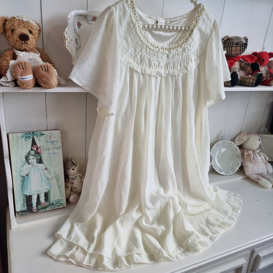 (axes femme 악세즈 팜므) 아이보리 프릴 원피스 상품이미지4