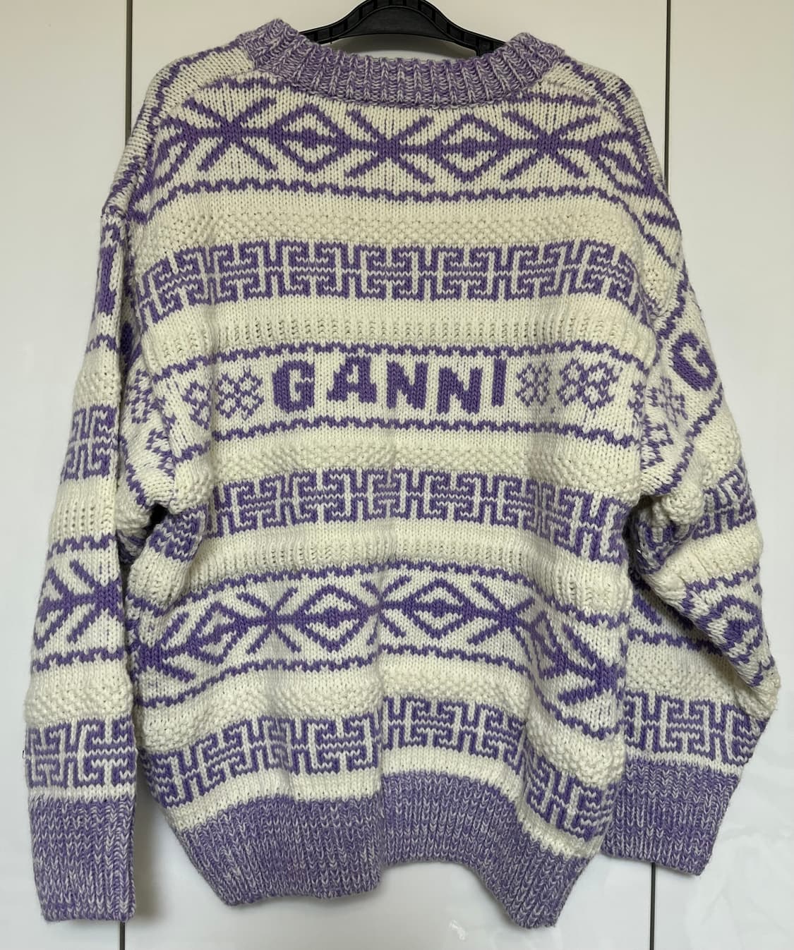 GANNI 가니퍼플 패턴 니트 스웨터 상품이미지6