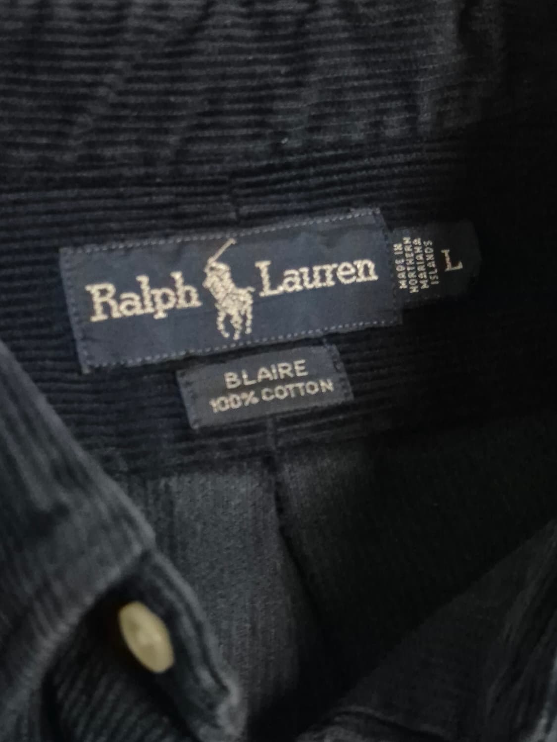 폴로랄프로렌 헤비 코듀로이 셔츠 네이비 L 상품이미지3