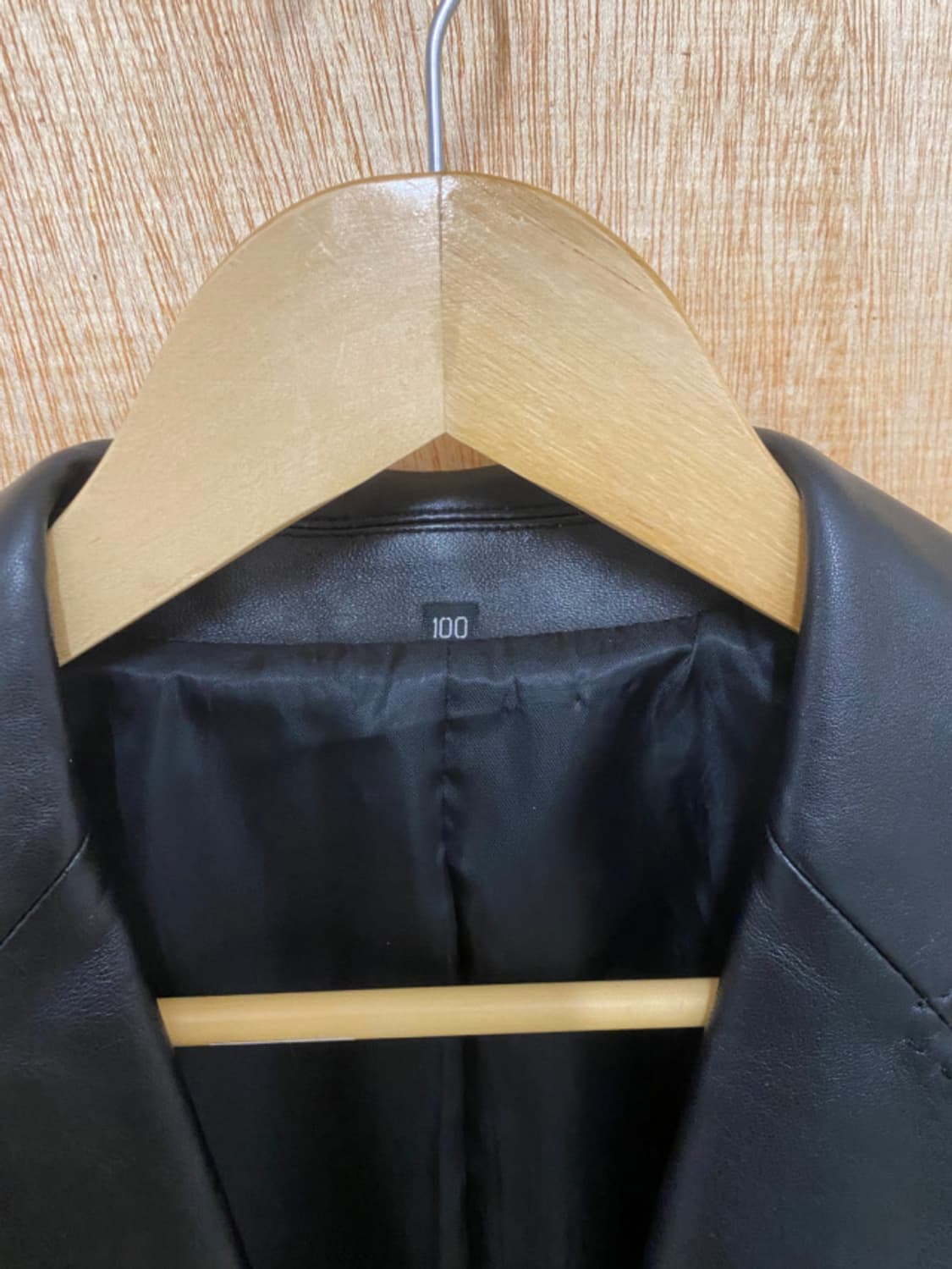 VTG leather stitch blazer jacket 레더 블레이져 상품이미지7