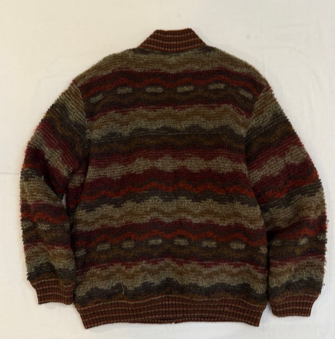 90s 미쏘니 스포츠 아카이브 리버시블 앙고라 울 봄버 자켓 상품이미지4