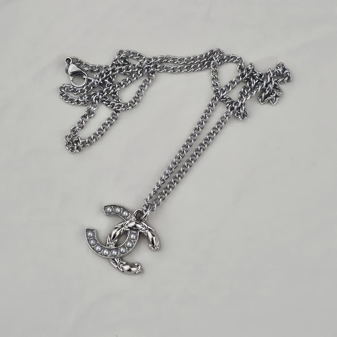 샤넬 퀄팅 진주 빈티지 업사이클링 목걸이 상품이미지1