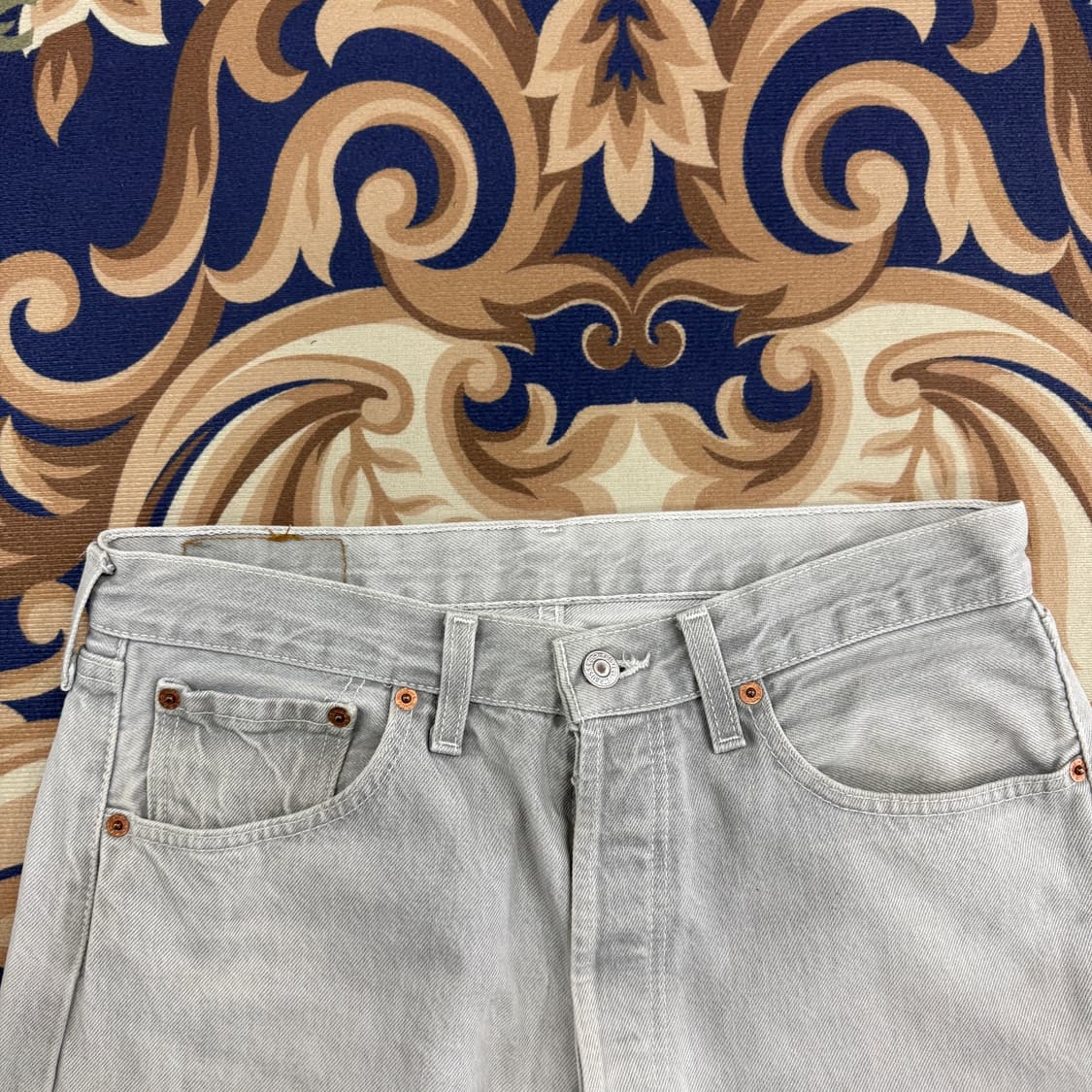 (30)리바이스 Levis 501 그레이 데님팬츠(made in uk) 상품이미지4