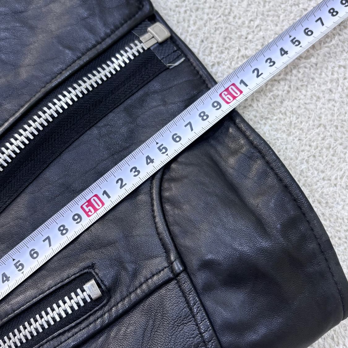 46 빈티지 여성 블랙 레더 자켓 0520Y 상품이미지4