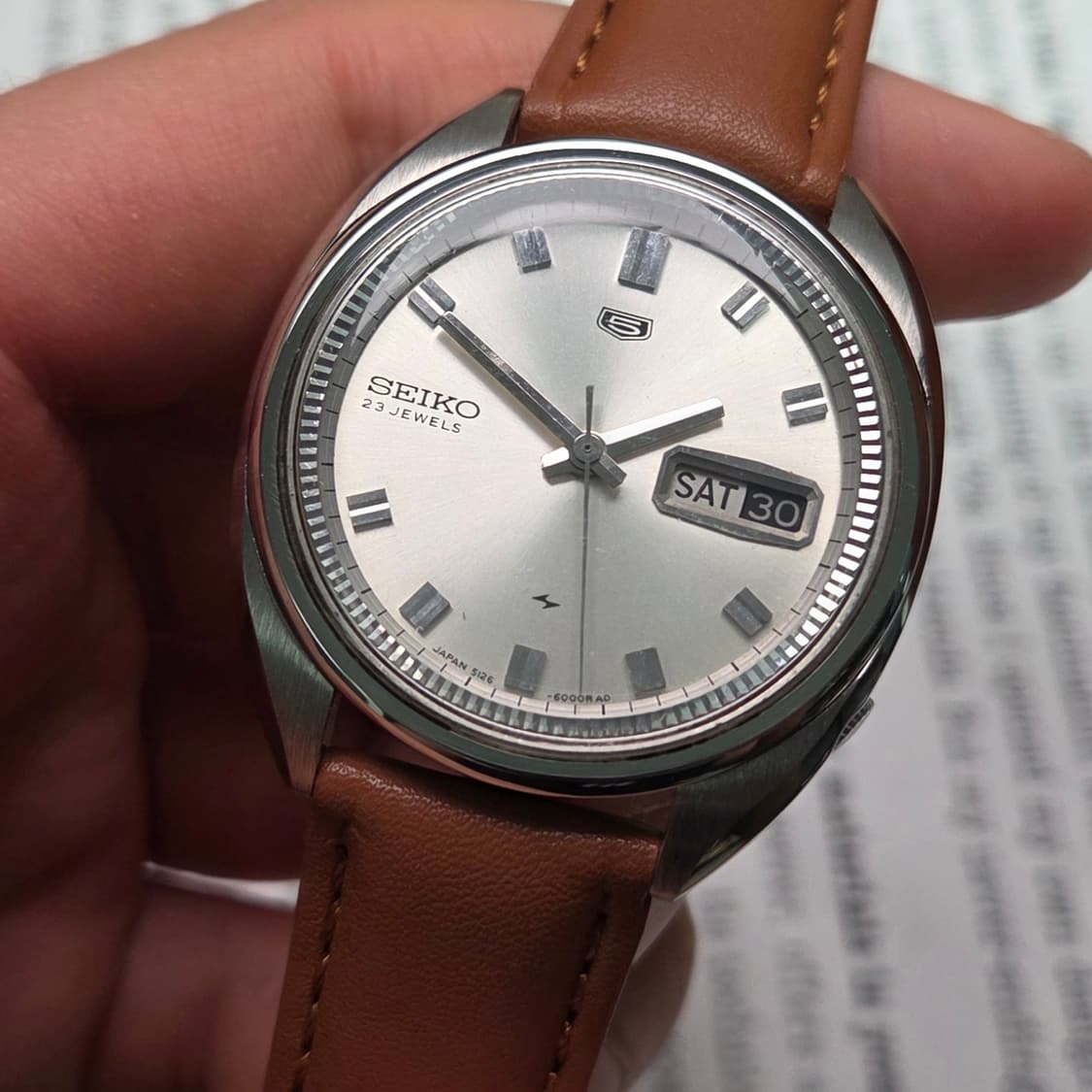 빈티지 세이코 순정 실버판 이너베젤 데이데이트 5126 오토매틱  상품이미지4