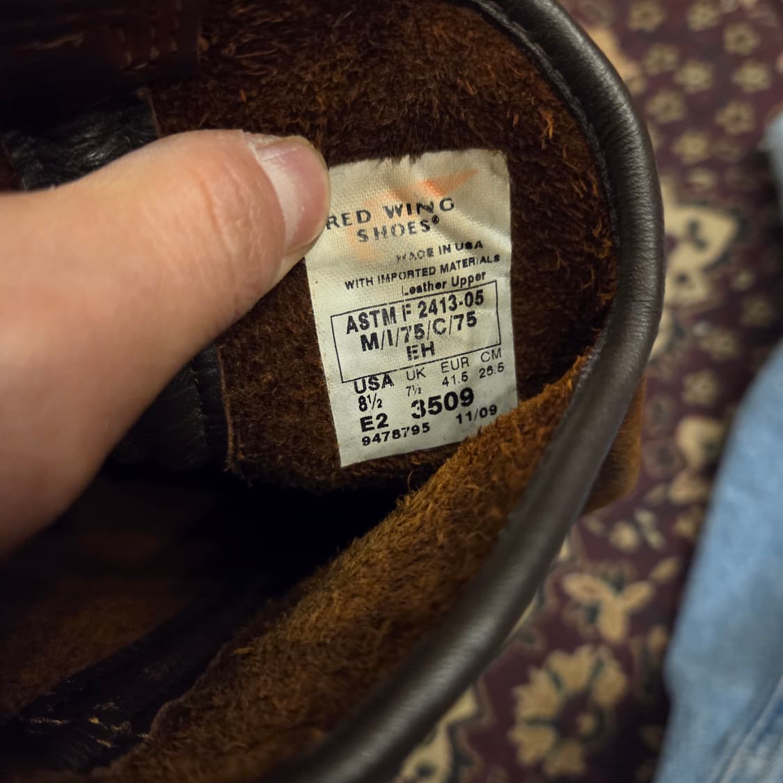 레드윙 페코스 3509 us8.5 265-270 상품이미지7