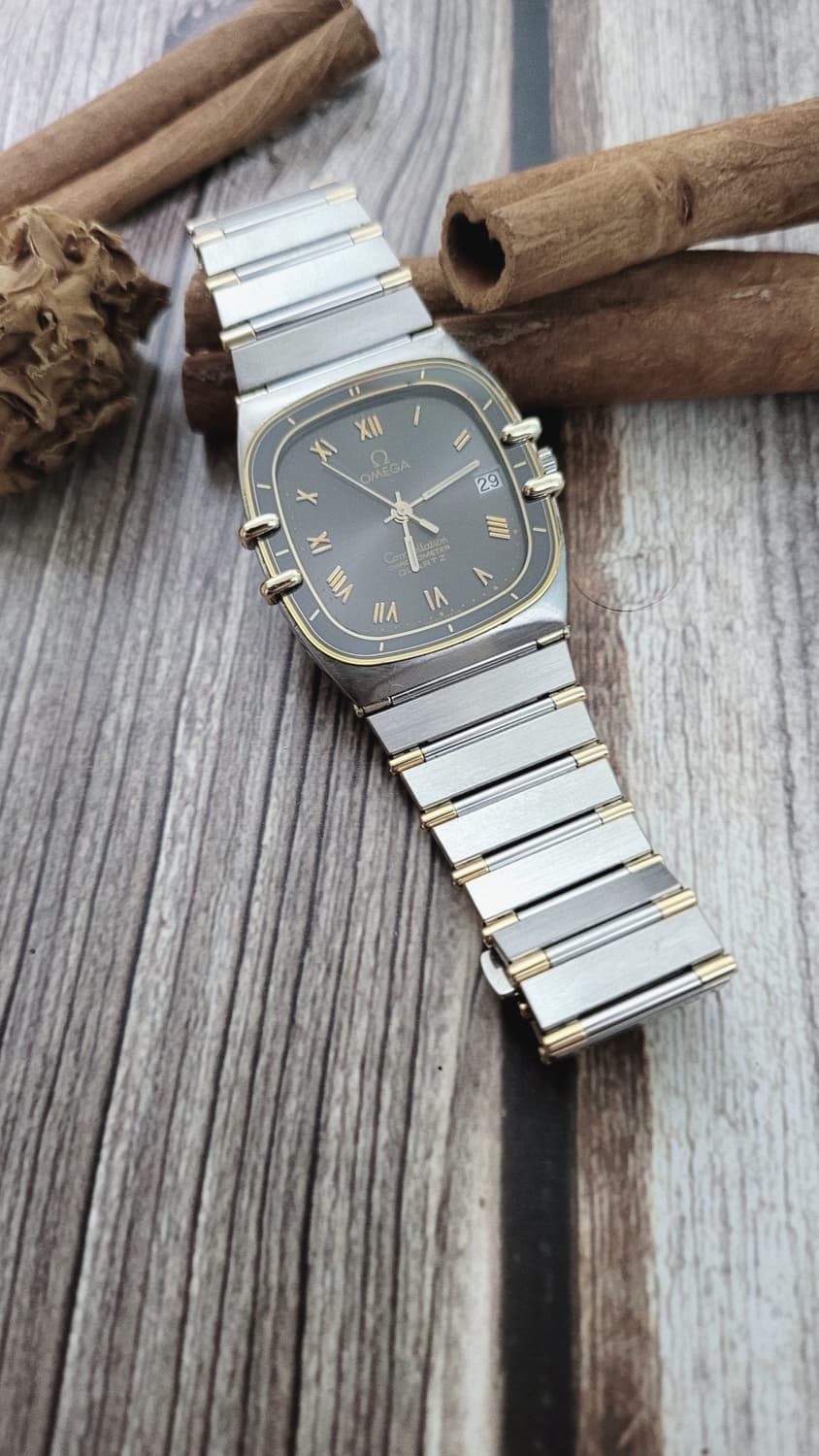 [연말세일] 정품 오메가 컨스틸레이션 남여공용 18k 콤비 하프바 쿼츠시 상품이미지5