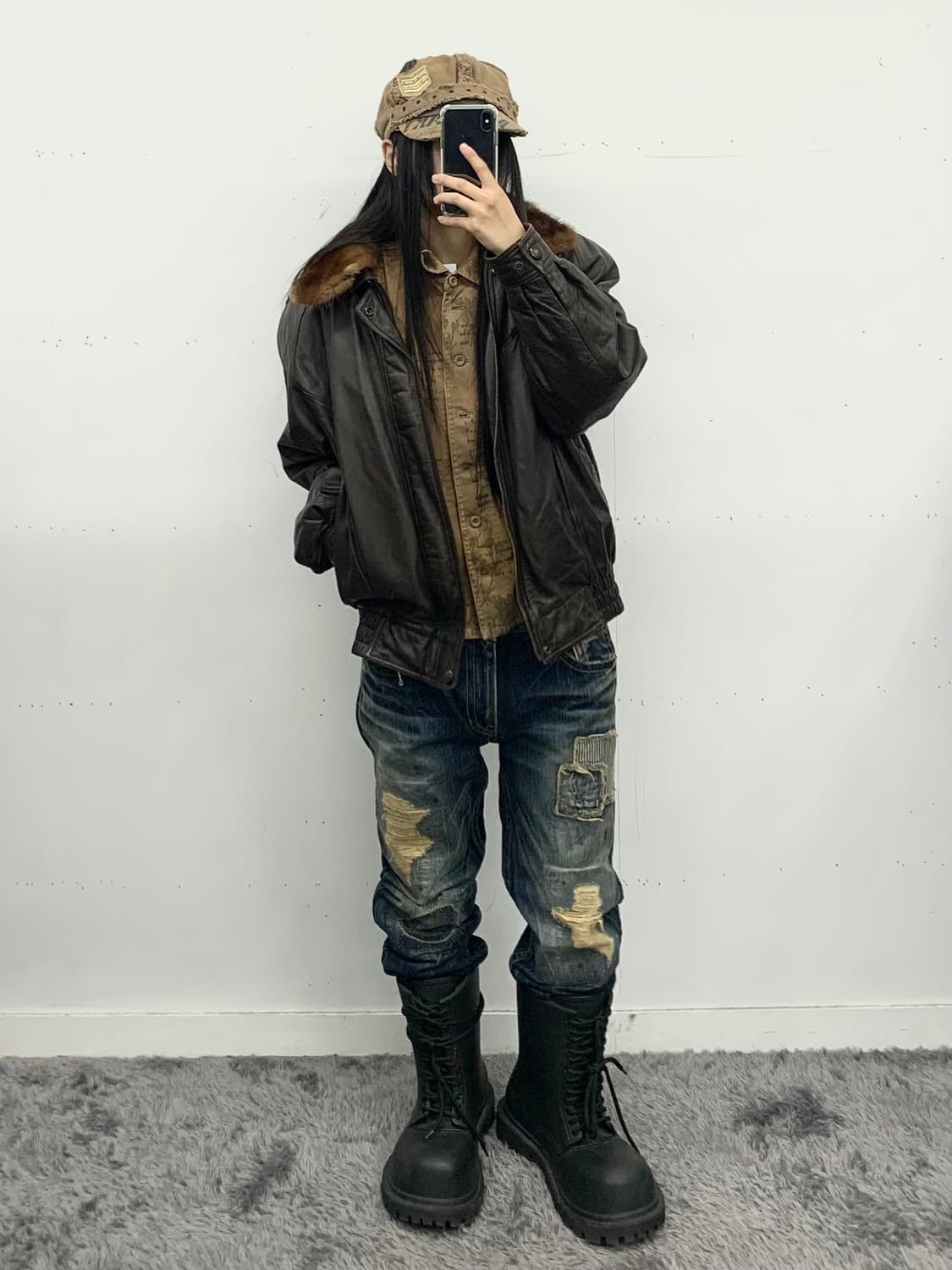 Cloud72 스컬 데미지 디테일 데님 상품이미지2