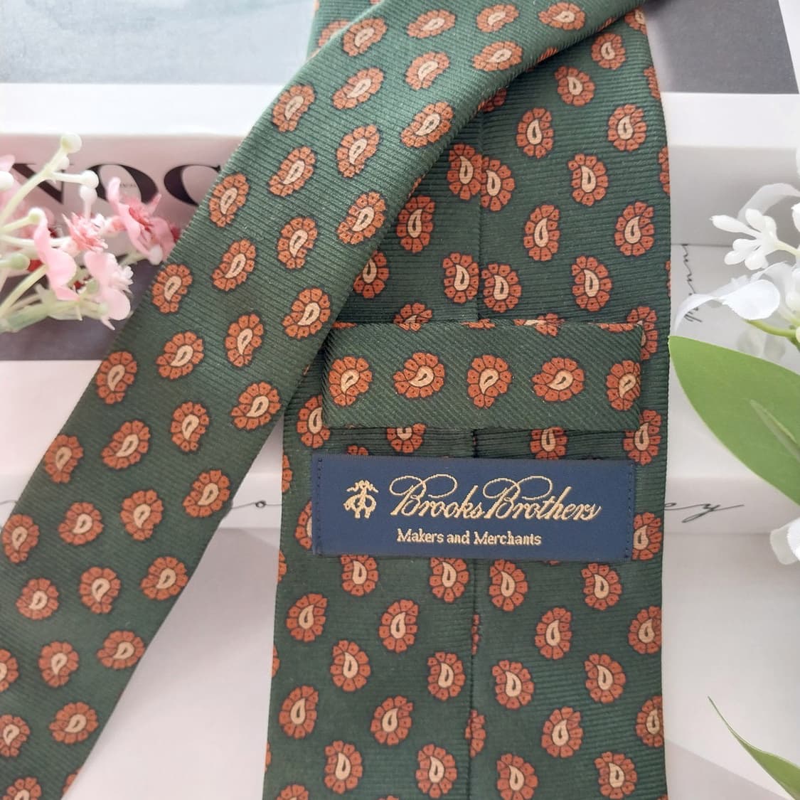 브룩스 브라더스 실크 페이즐리 넥타이 8.6cm A+등급 K1637
 상품이미지6