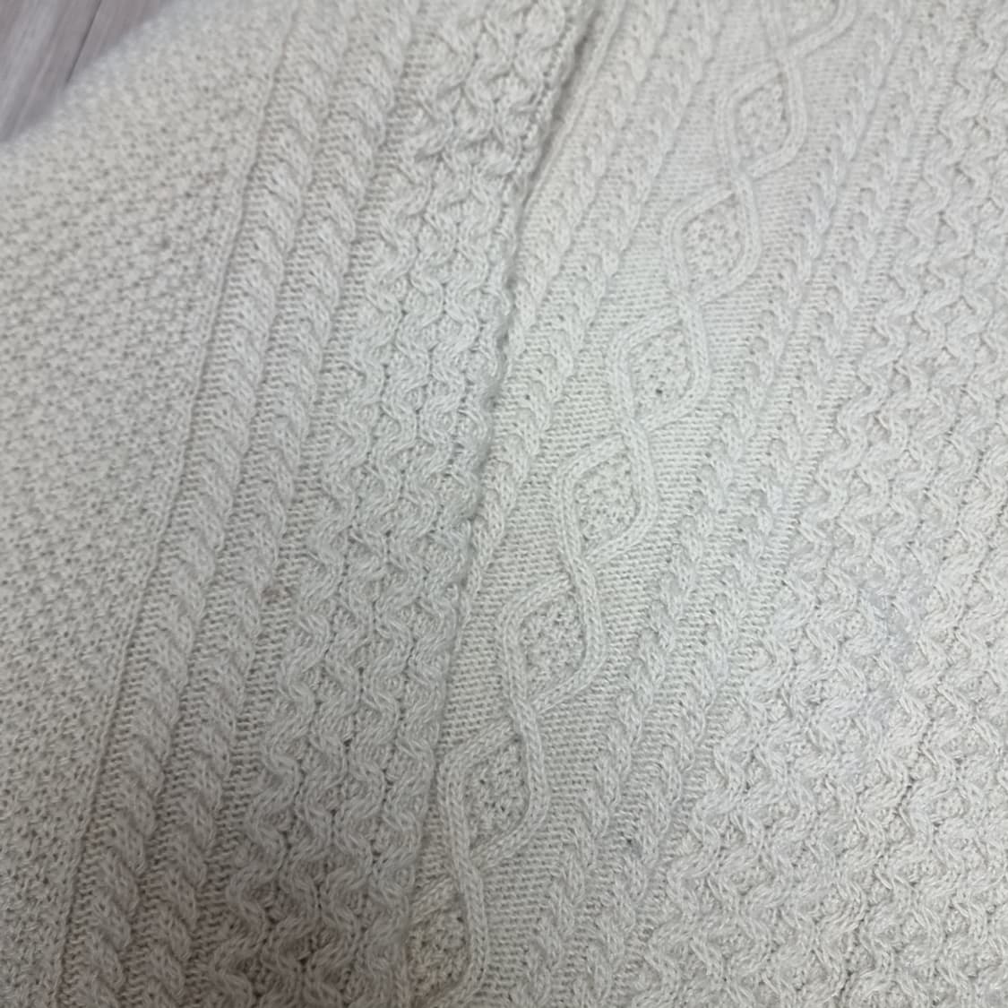 아이보리색 케이블 니트 스티브맥퀸 피셔맨 스웨터(105) 상품이미지5