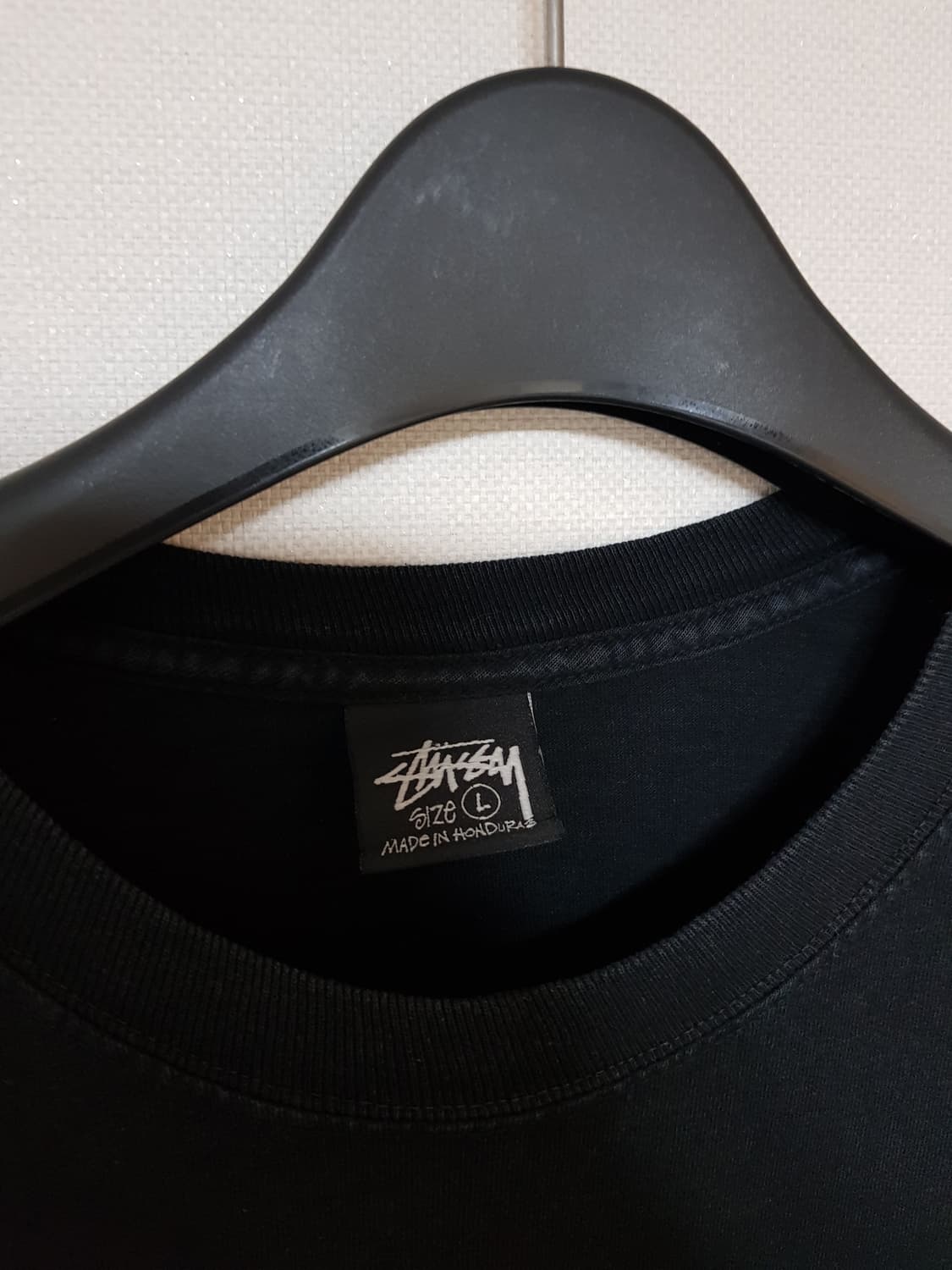 스투시 베이직 피그먼트 다이드 롱슬리브 긴팔 티셔츠 블랙 상품이미지6