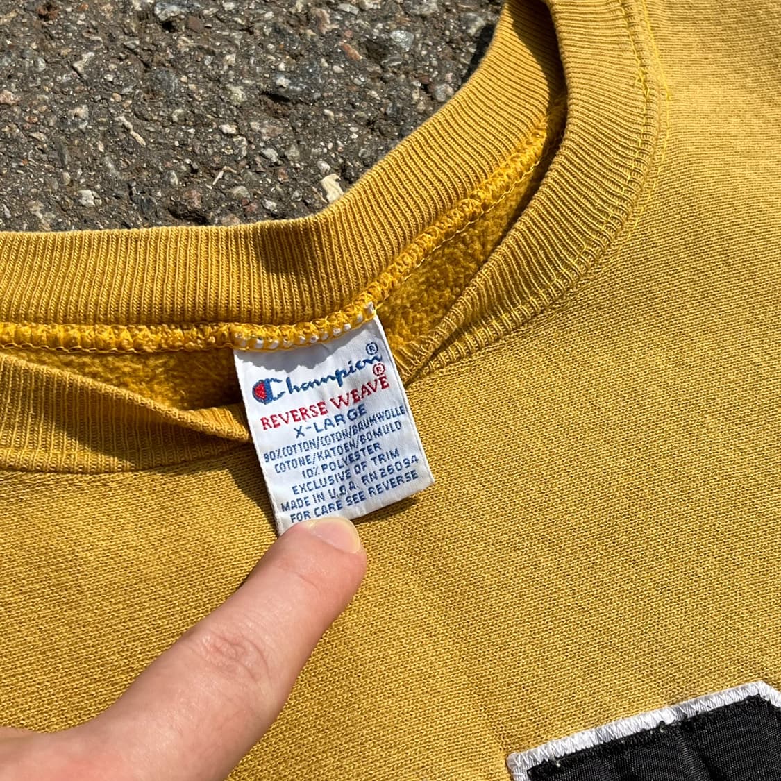 90s 챔피온 리버스 위브 스웻셔츠 made in usa (XL) 상품이미지3