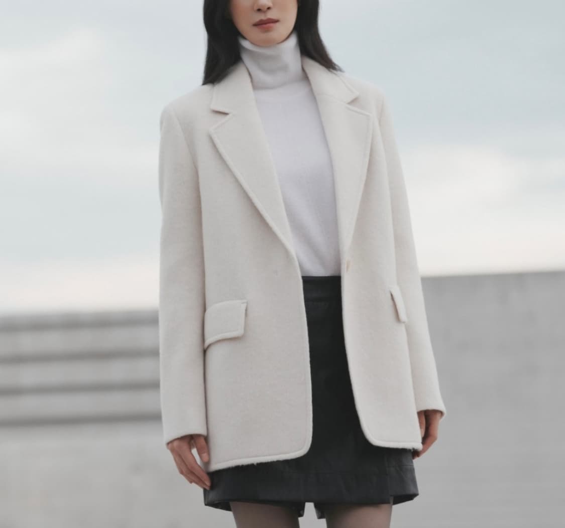 [90]모르간 울 부클 하프 코트(새상품) 상품이미지2