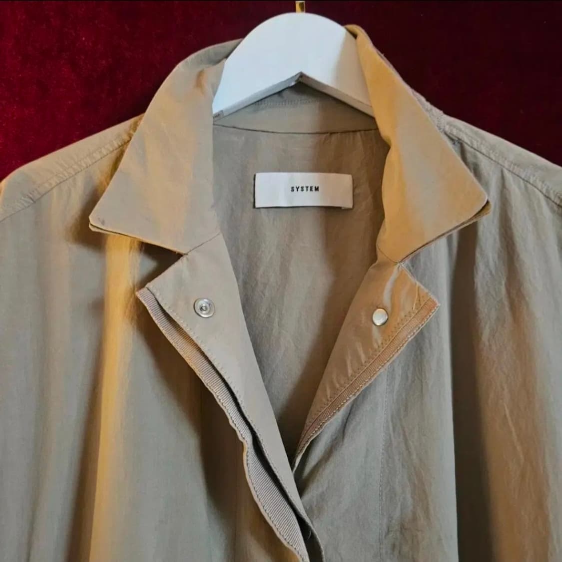 빈티지-한섬 시스템(System) 베이직 바람막이 야상 코트 상품이미지6