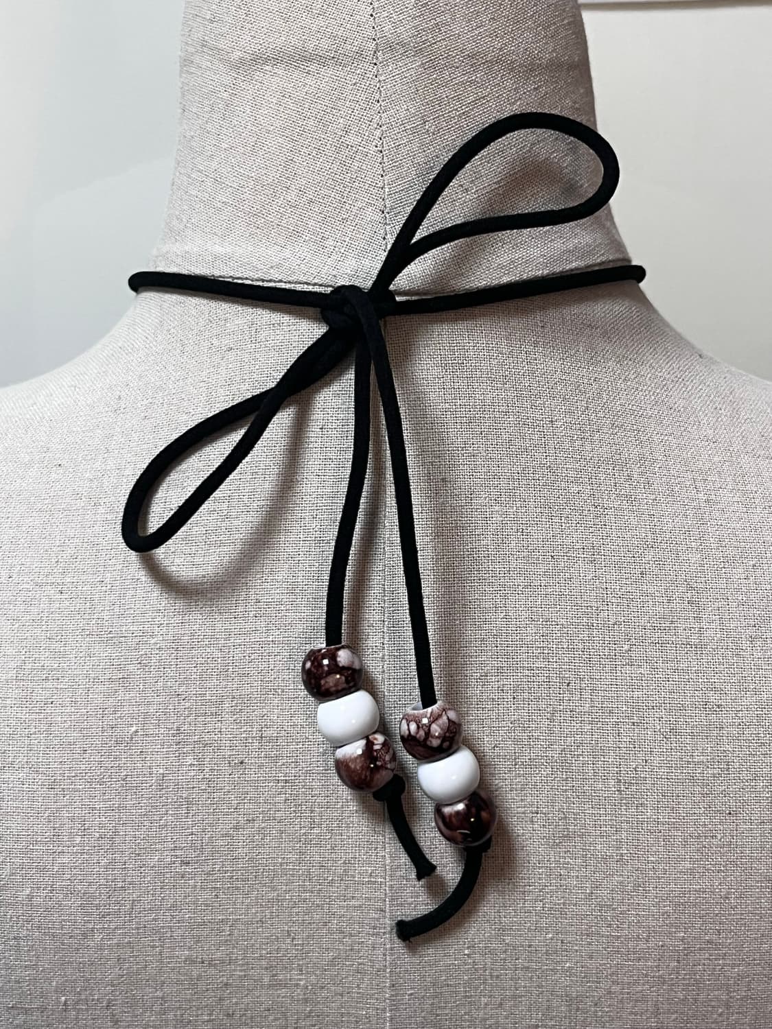 오리엔탈 프린팅 블랙 슬리브리스 나시탑 상품이미지6