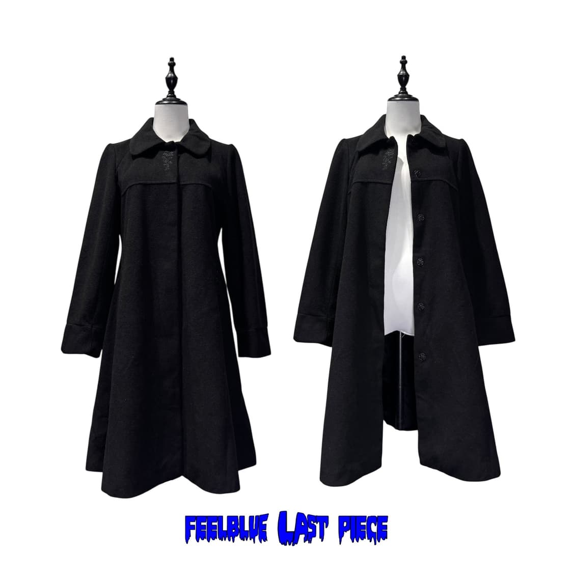 AXES FEMME gothic black flare coat 상품이미지6