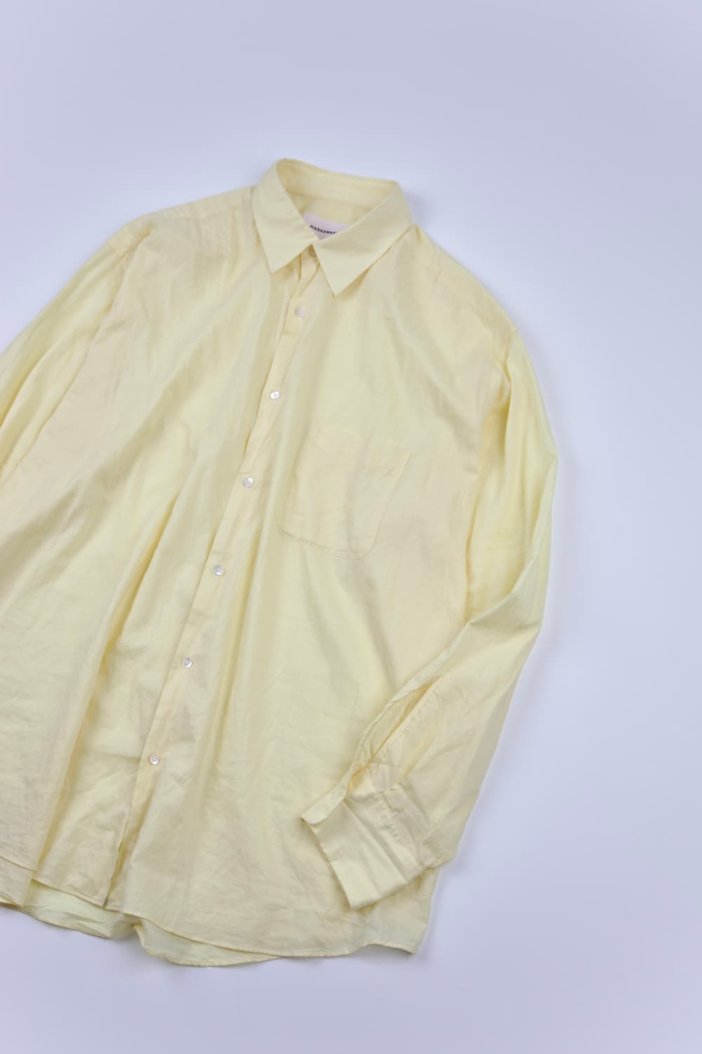 Markaware 오가닉 페루 피마 코튼 론 컴포트핏 셔츠 옐로우 상품이미지2