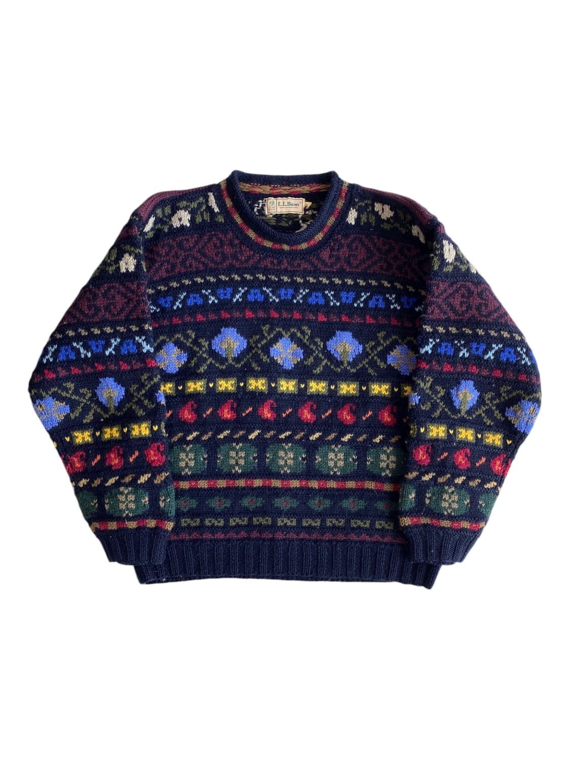 80's 엘엘빈 페어아일 롤넥 스웨터  상품이미지1