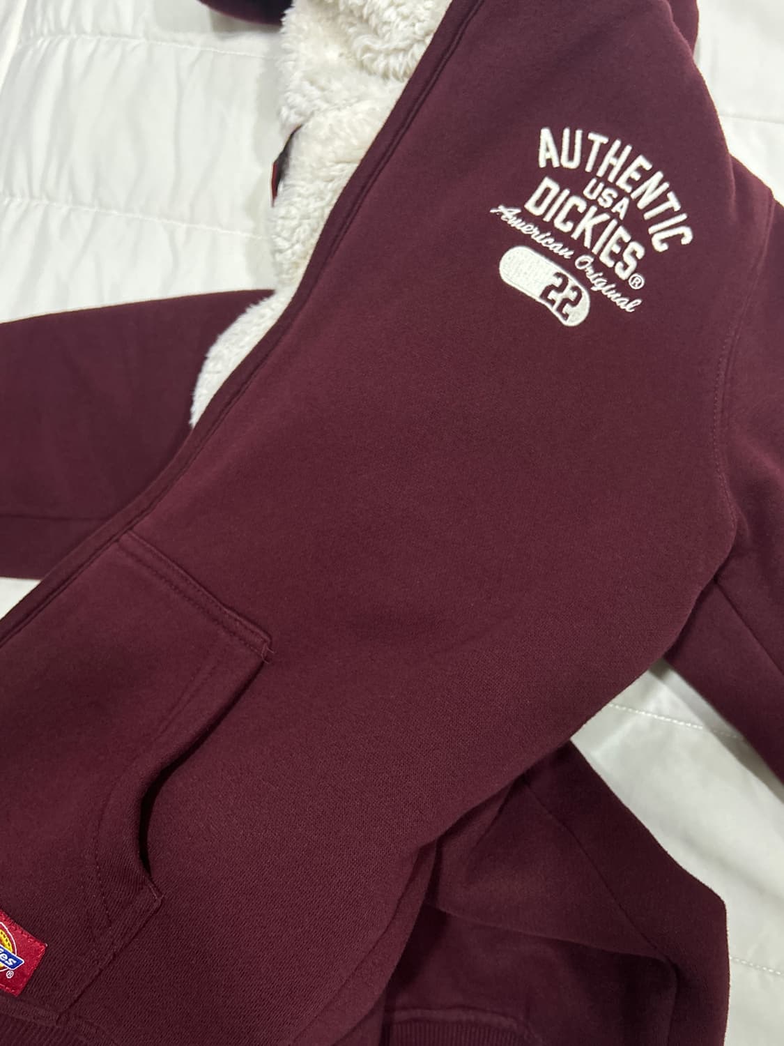 디키즈 s사이즈 양털 후드집업 상품이미지2