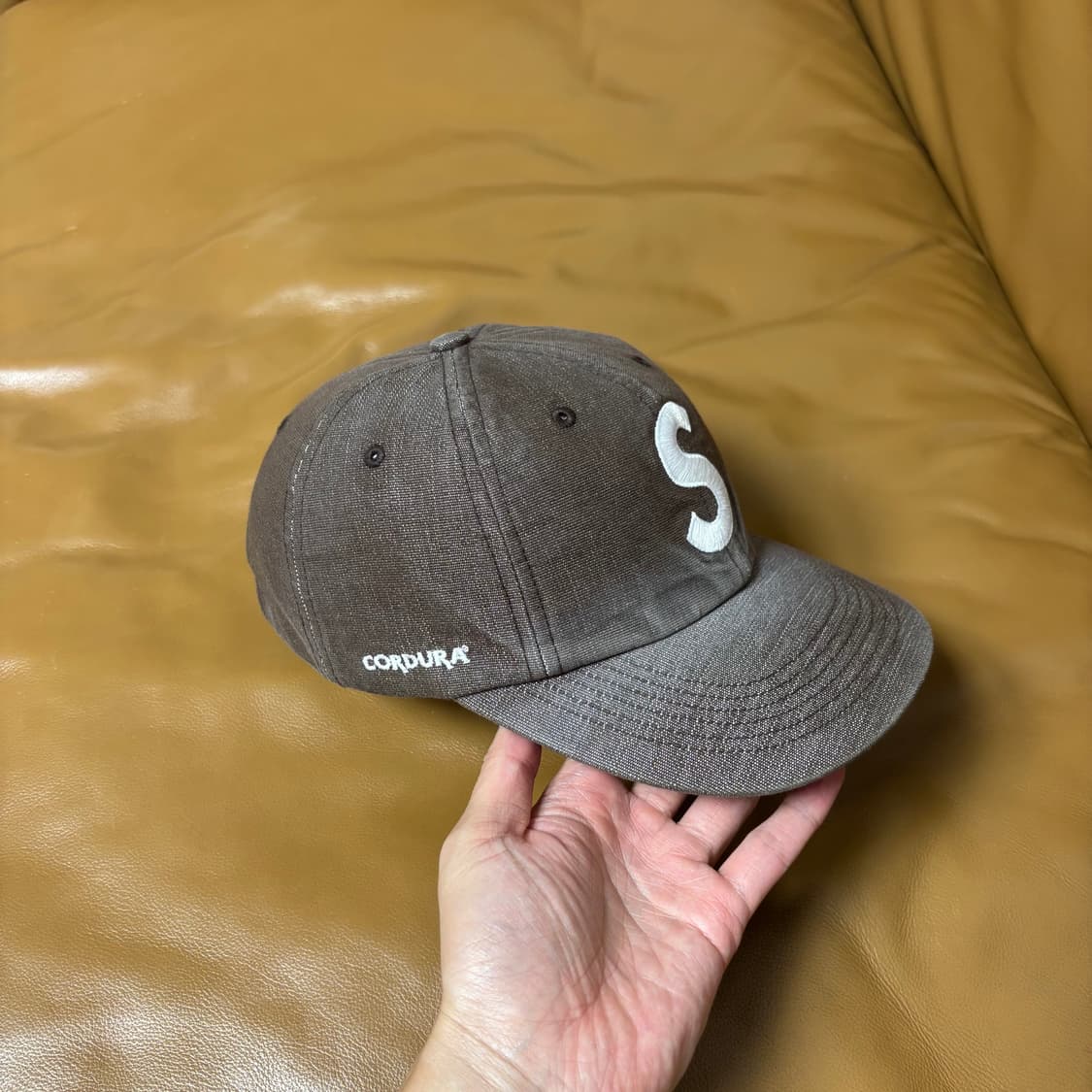 Supreme 슈프림 워시드 브라운 S로고 6패널 볼캡 모자 상품이미지3