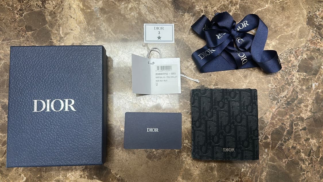 새상품)   디올 오블리크 반지갑 단순개봉 상품이미지1