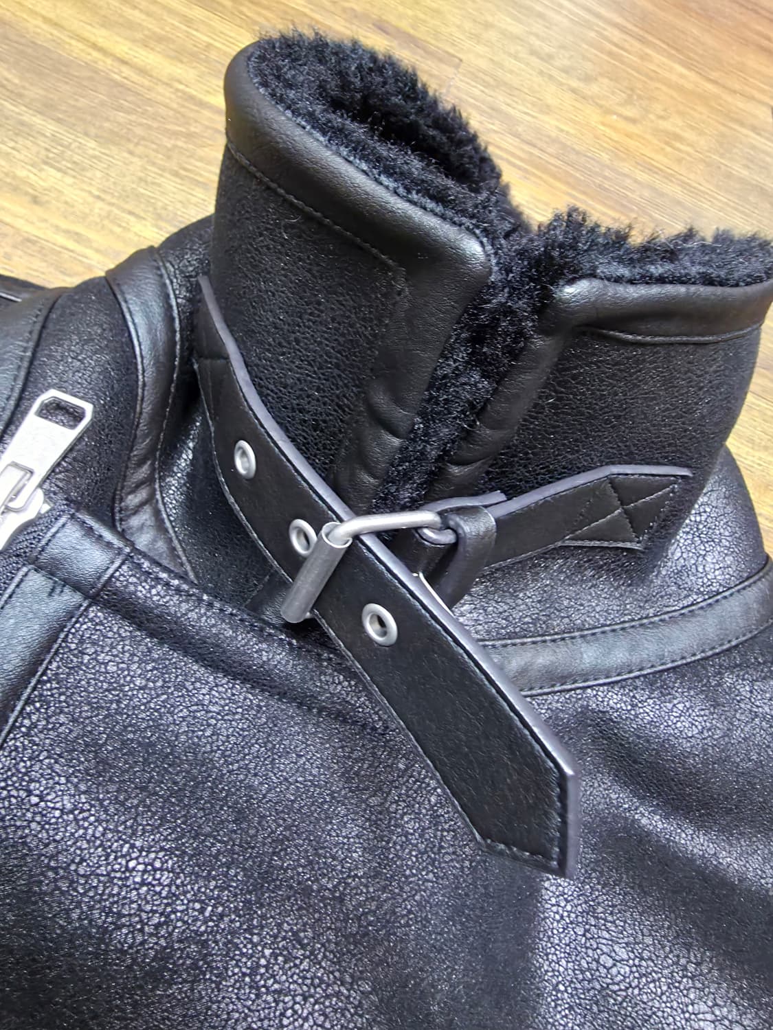 자라 바이커 무스탕 거의새거 상품이미지2