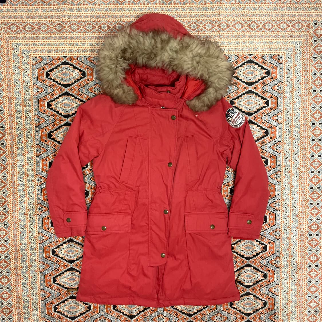 썰스데이아일랜드 레드 야상 하프 패딩 점퍼 여성90  상품이미지1