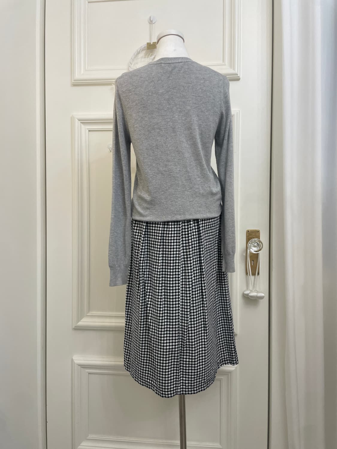 black gingham check button point banding 상품이미지8