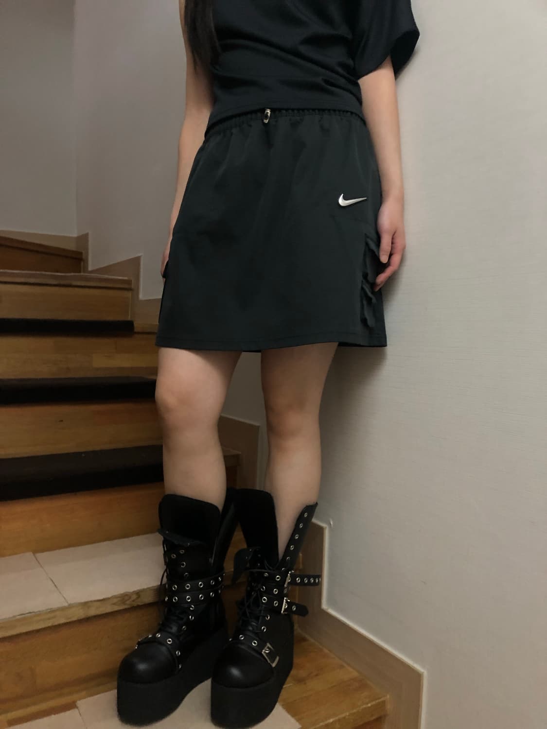 빈티지 나이키 블랙 포켓 스커트 상품이미지3
