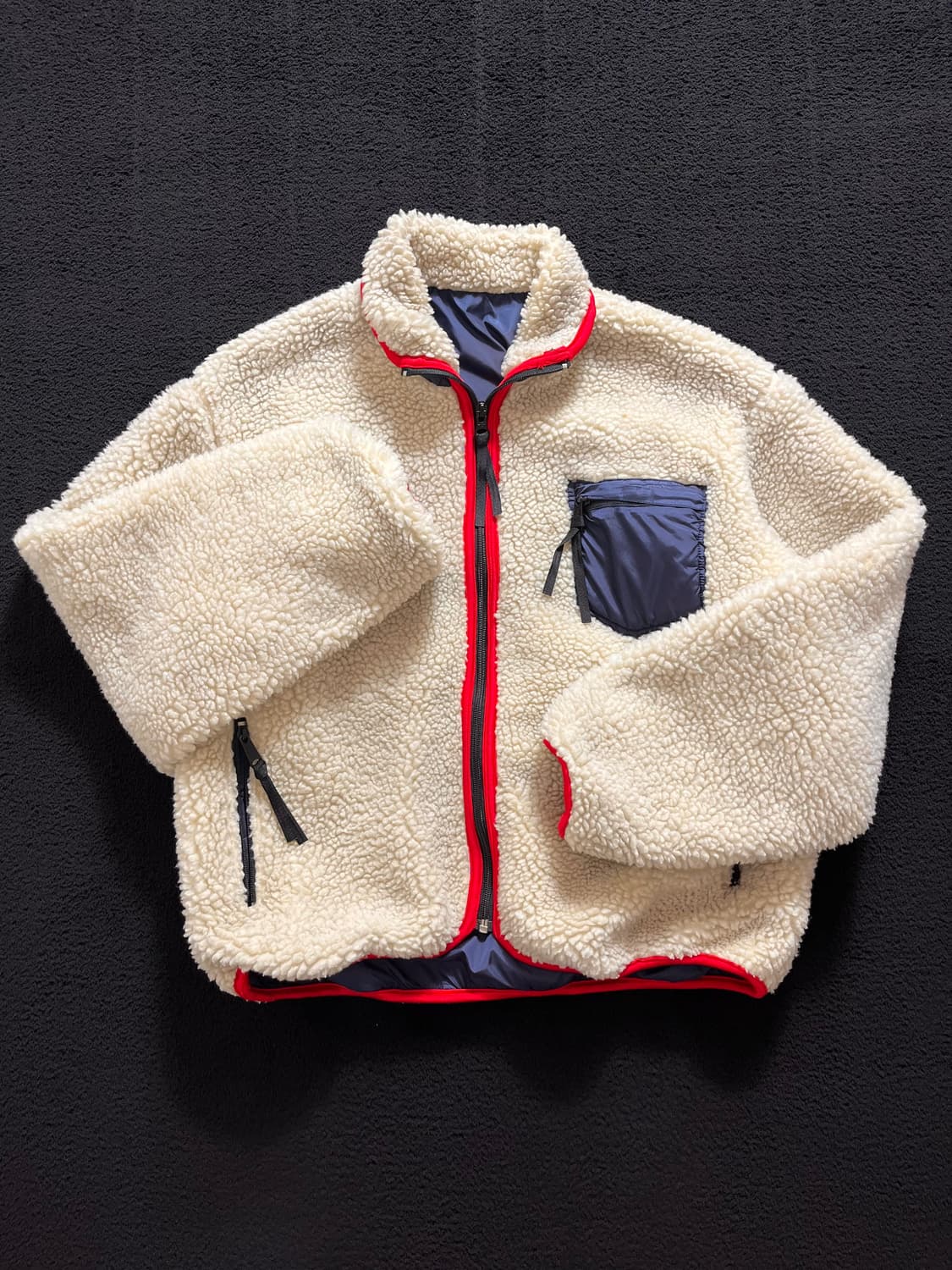 빈티지 Henry Lear by 토요엔터프라이즈 리버시블 플리스 자켓 상품이미지1