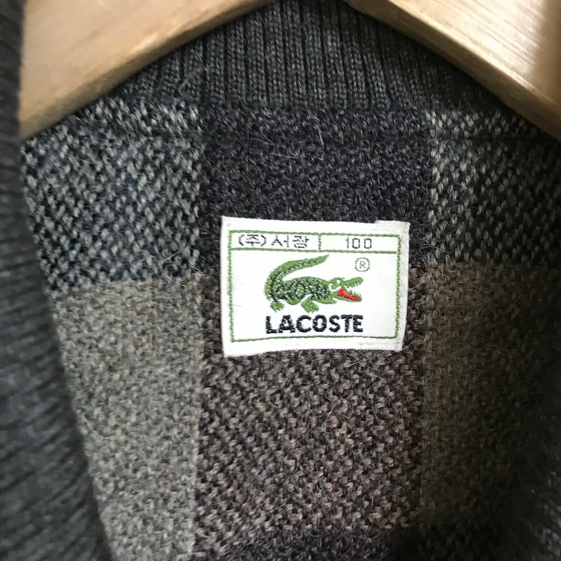 라코스테 모직 체크 반누빔 블루종자켓 상품이미지3