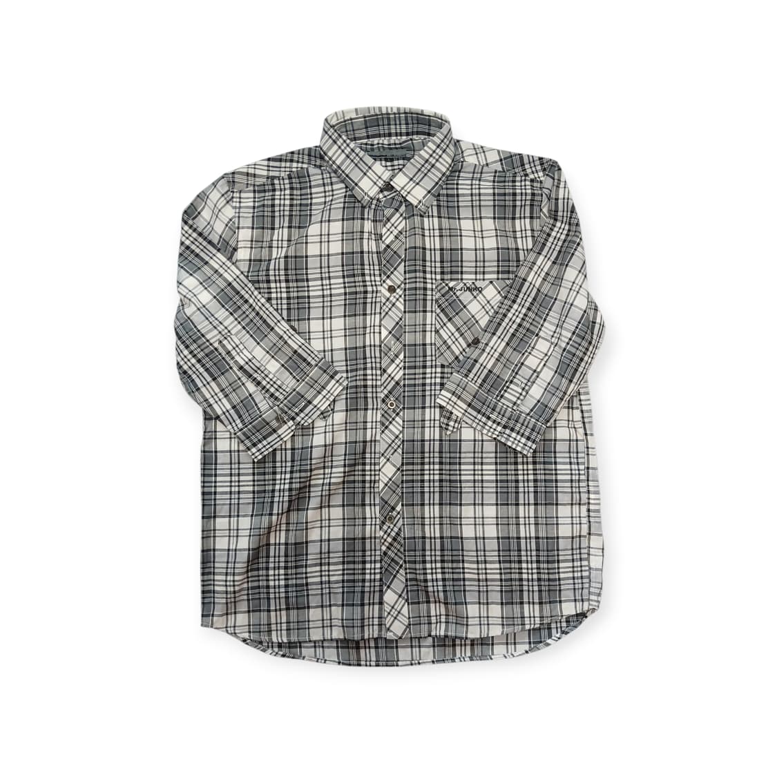 Mr.junko 체크 7부 셔츠 상품이미지1