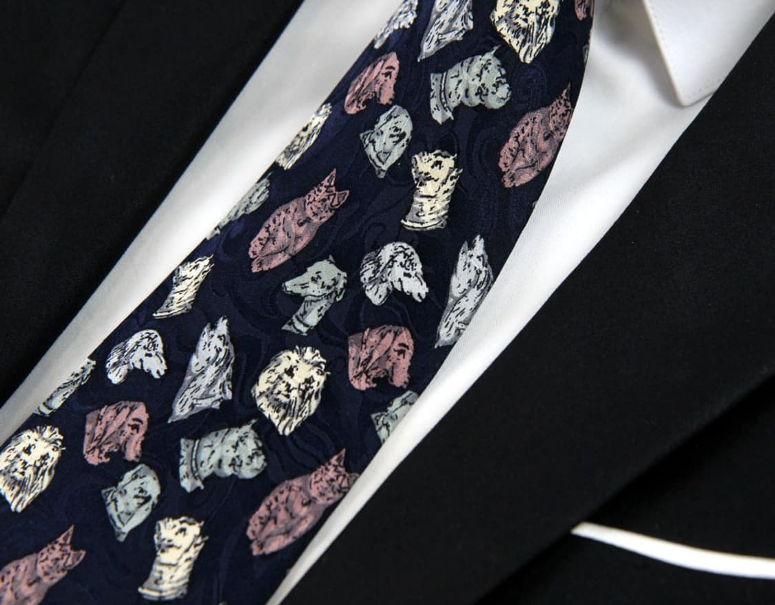 까르뱅 9.3cm A-등급 남자 명품 넥타이 상품이미지5