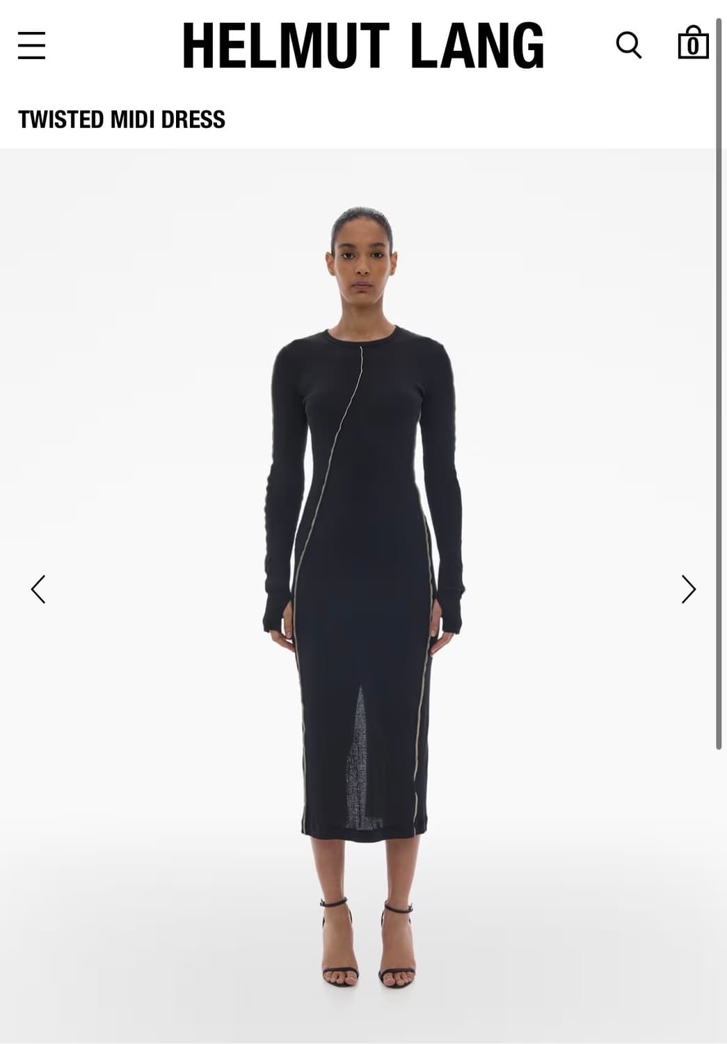 helmut lang 미디 원피스 상품이미지1