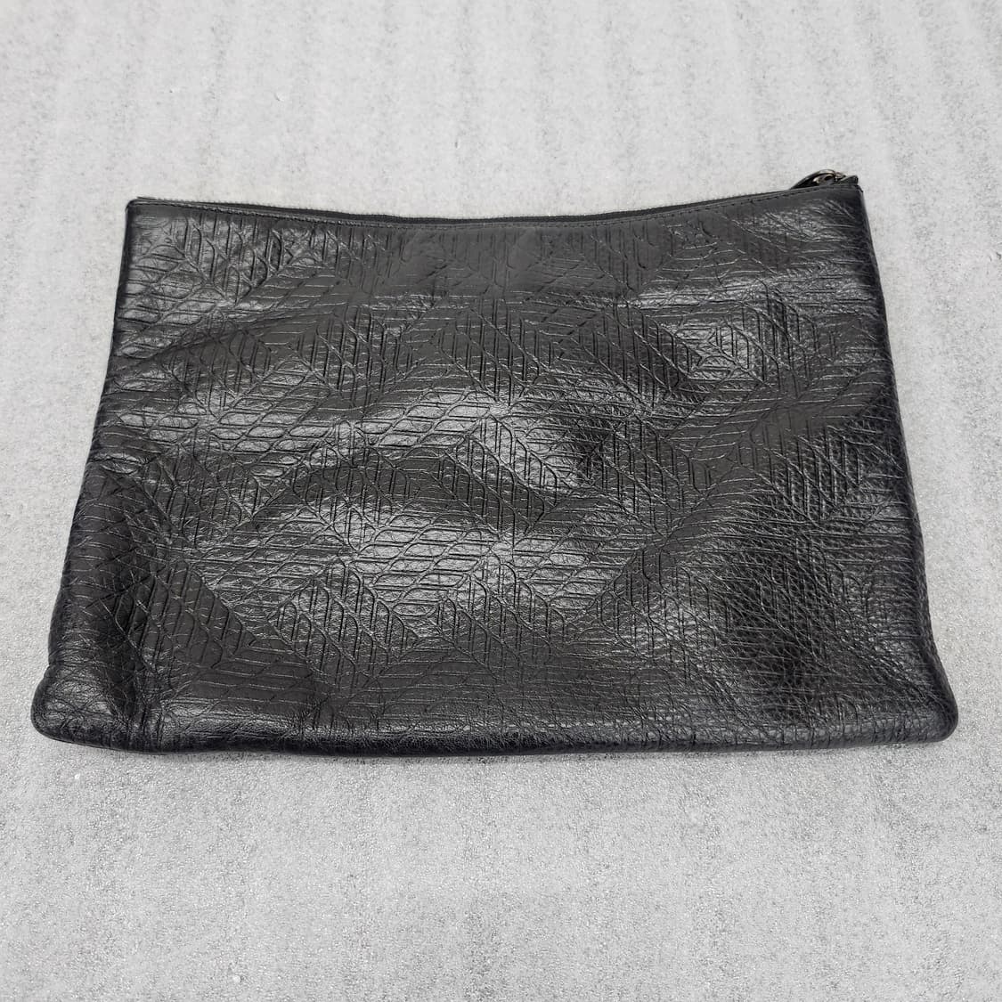 쿠론과 커스텀멜로우 정품 콜라보 천연가죽 클러치백 31x23cm 상품이미지3
