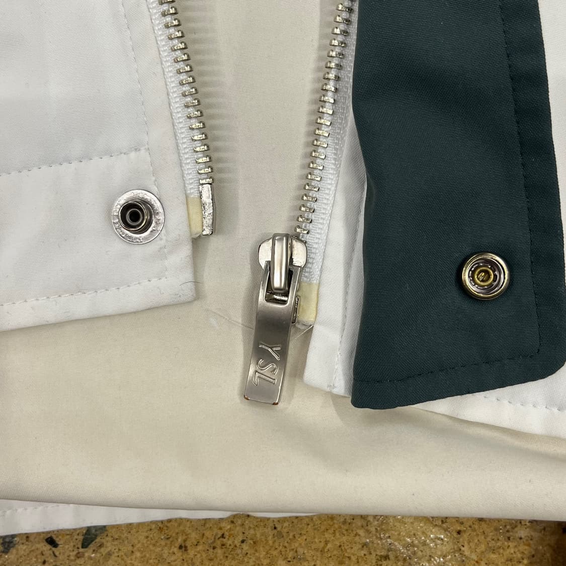 [정품/95] 입생로랑 로고 블루종 자켓 b14 상품이미지7