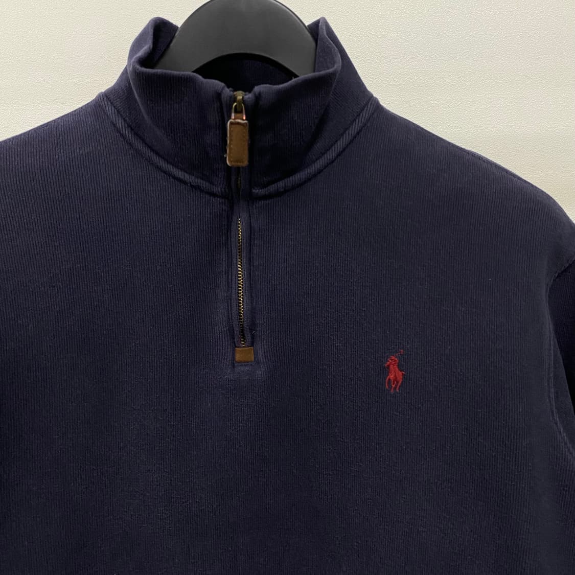 폴로 랄프로렌 신형 반집업 니트 네이비 상품이미지3