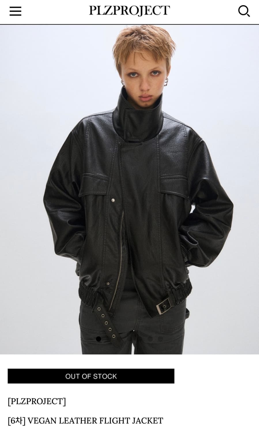 VEGAN LEATHER FLIGHT JACKET 상품이미지1