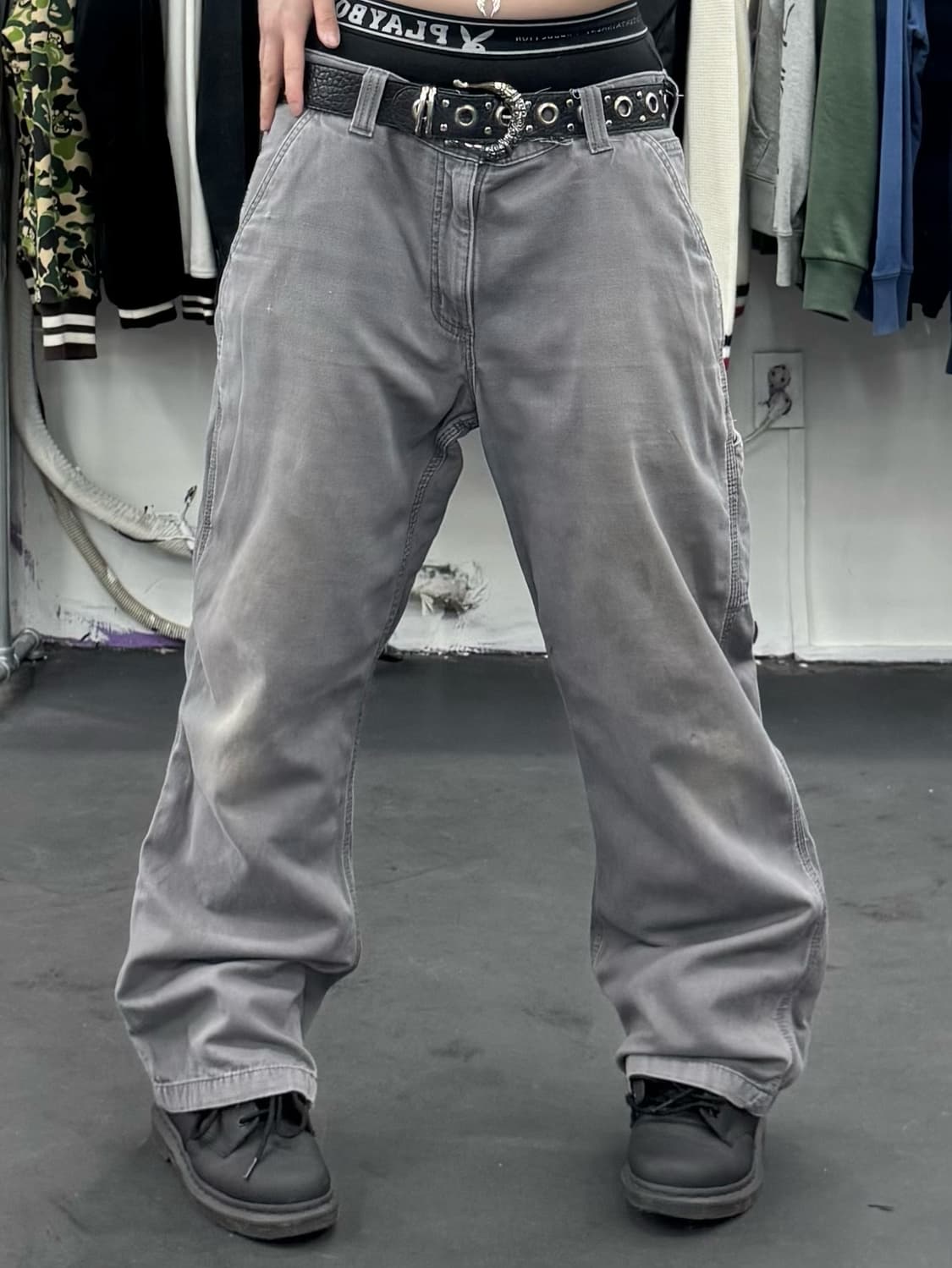 칼하트 그레이 카펜터 워크팬츠 상품이미지1